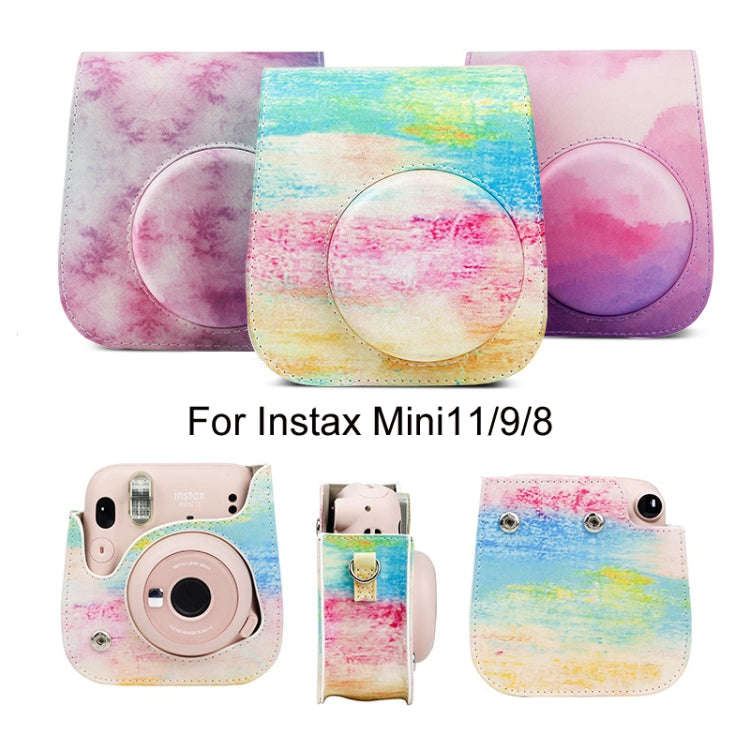 For Instax Mini11 / 9 / 8 PU Cortex Retro Camera Bag Protective Cover(Fantastic Cloud)
