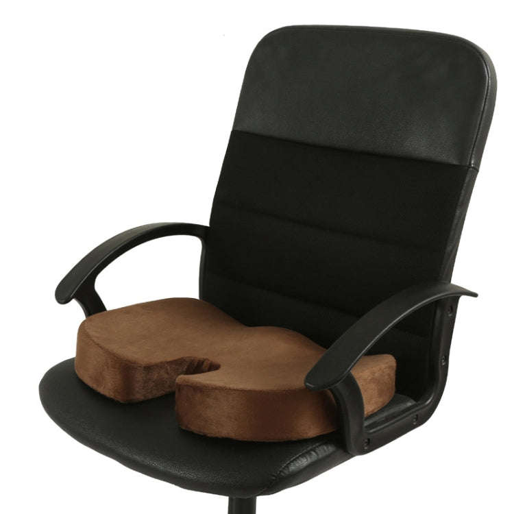 Office Gel Cushion Beauty Buttocks Anti-hemorrhoid Cushion(Super Soft Cloth Coffee)