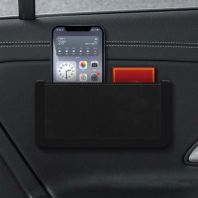 DE RAN FU Car Phone Storage Box Self-adhesive Rolling Pyebata Storage Bag(Black)
