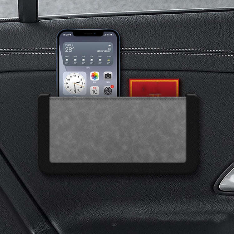 DE RAN FU Car Phone Storage Box Self-adhesive Rolling Pyebata Storage Bag(Grey)