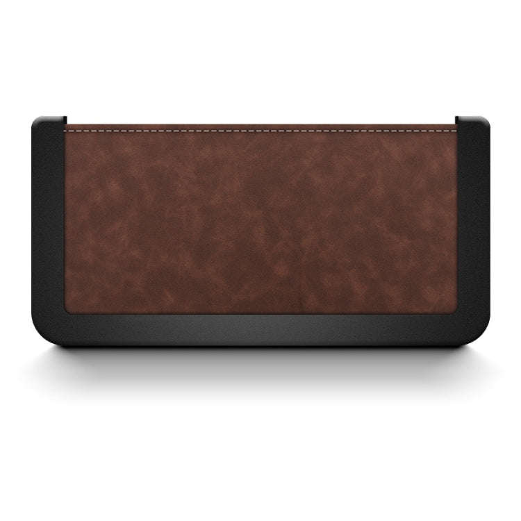 DE RAN FU Car Phone Storage Box Self-adhesive Rolling Pyebata Storage Bag(Brown)
