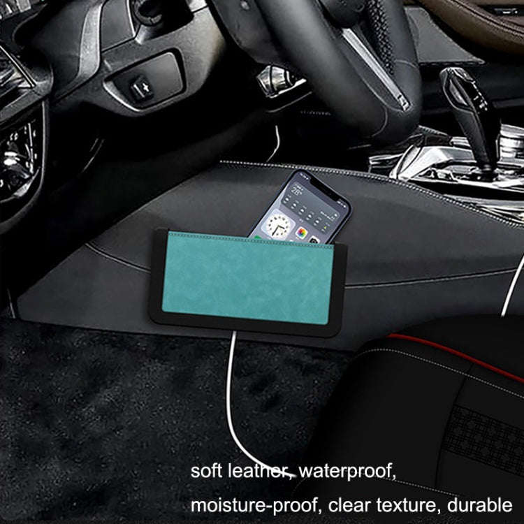 DE RAN FU Car Phone Storage Box Self-adhesive Rolling Pyebata Storage Bag(Brown)