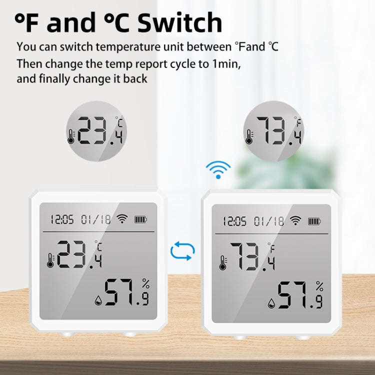 Wifi Temperature And Humidity Meter Sensor Equipment Smart Home Graffiti APP Temperature And Humi...