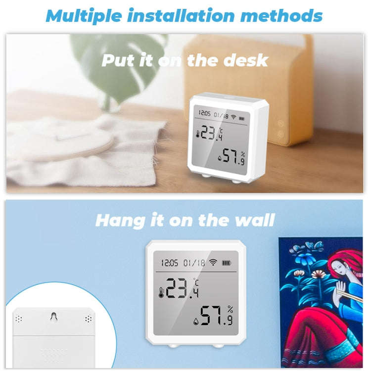 Wifi Temperature And Humidity Meter Sensor Equipment Smart Home Graffiti APP Temperature And Humi...
