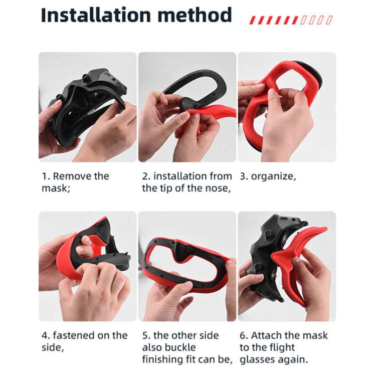 For DJI Avata Goggles 2 Eye Pad Silicone Protective Cover(Red)