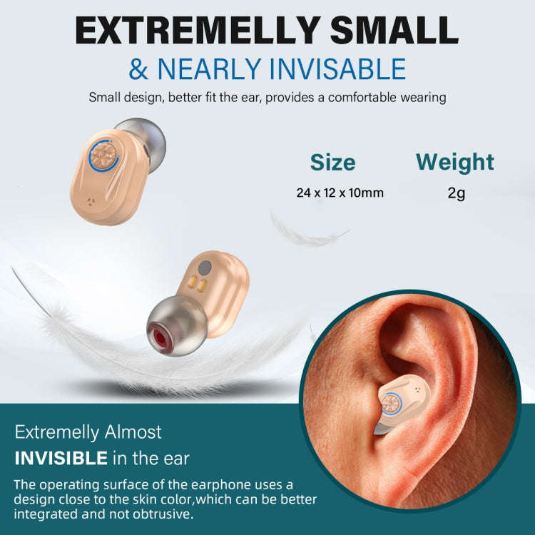 Z-127C TWS Charging Hearing Aid Sound Amplifier Auxiliary Listener(Red Blue)