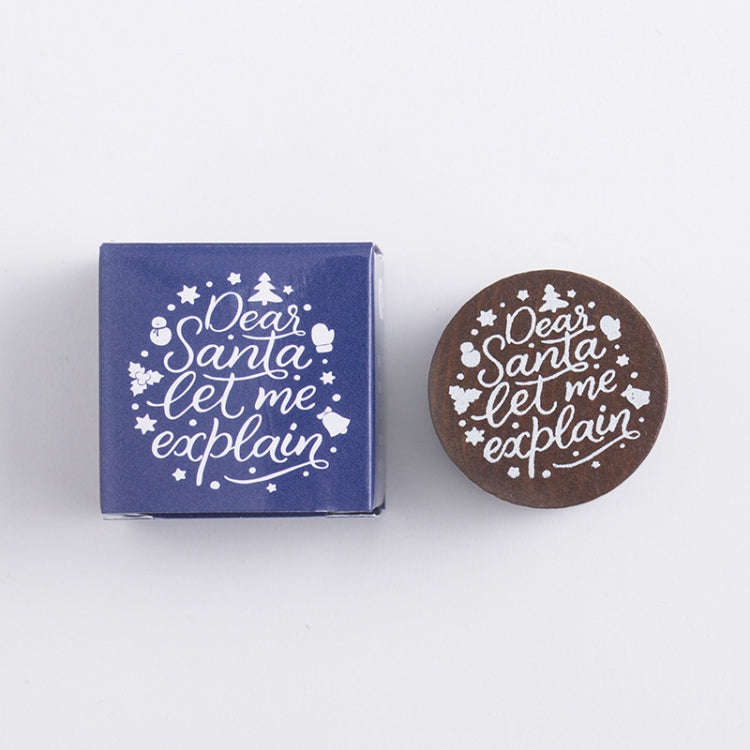 Round Wooden Stamps Vintage DIY Handbook Multifunctional Decorative Stamps, Style: Bless