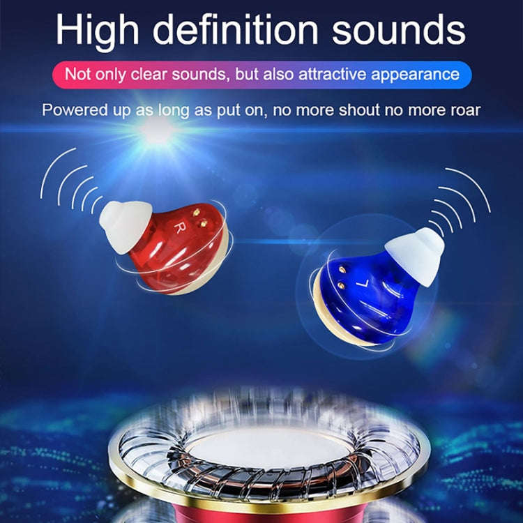Z-300 TWS Rechargeable Sound Amplifier Deaf Hearing Aids(Red Blue)