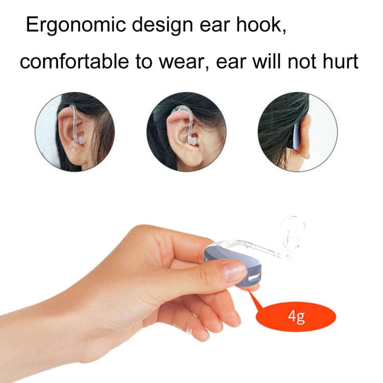 EN-T201A Digital Machine Elderly Charging Hearing Aid Sound Amplifier(Metal Blue)