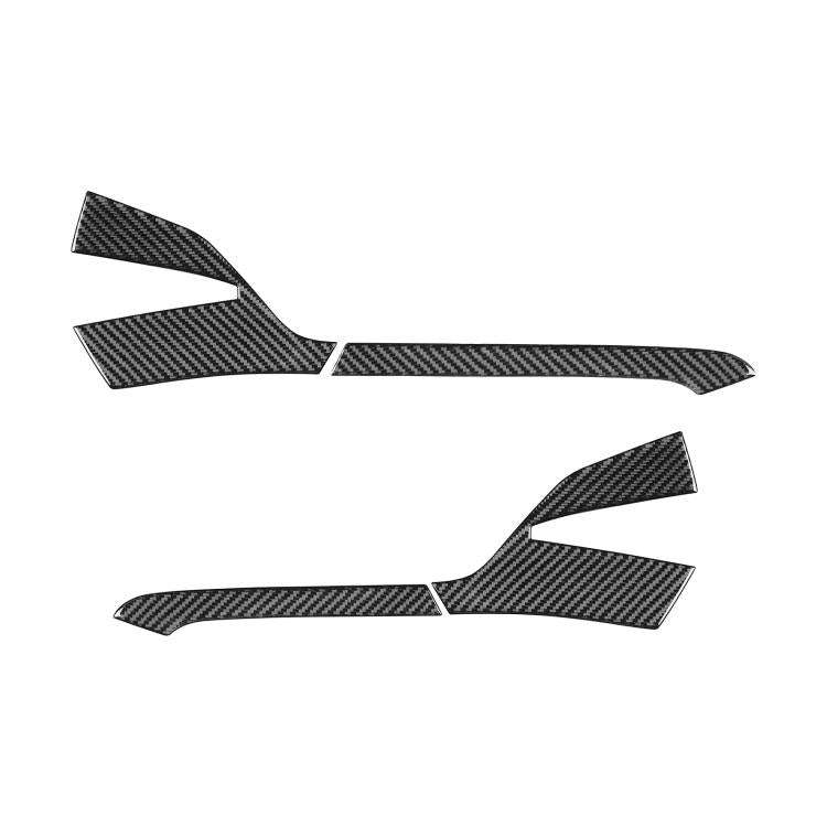 For Chevrolet Corvette C8 4pcs /Set Left-Hand Drive Rearview Mirror Anti-Scratch Stickers(Black)