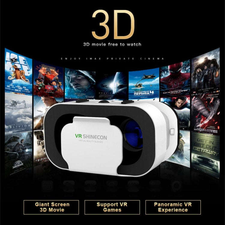 VRSHINECON G05 5th 3D VR Glasses Virtual Headset Digital Glasses(White)