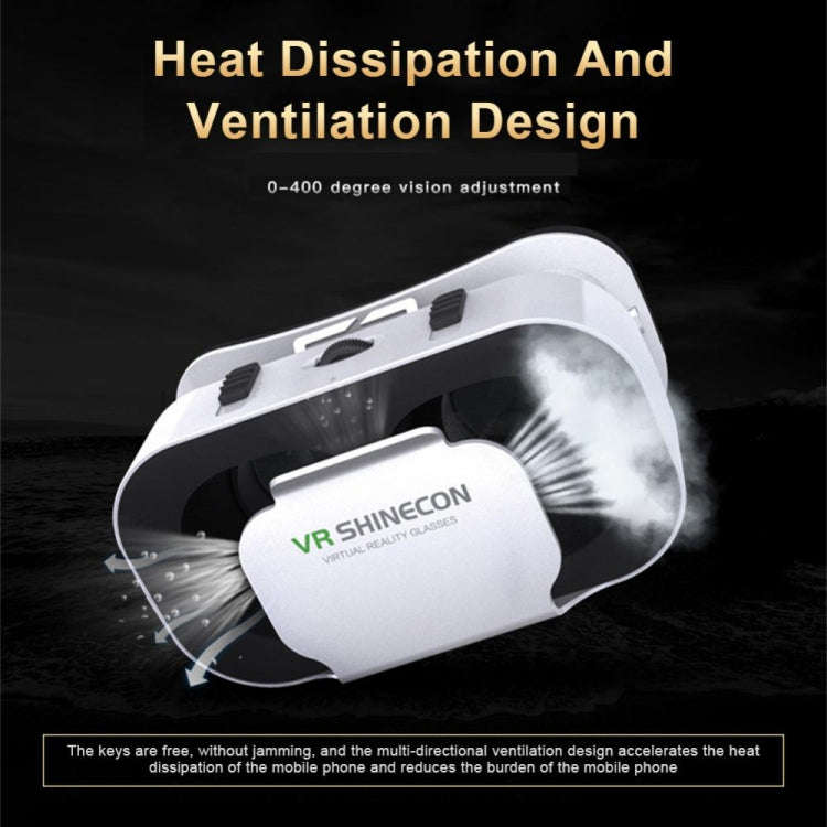 VRSHINECON G05 5th 3D VR Glasses Virtual Headset Digital Glasses(White)