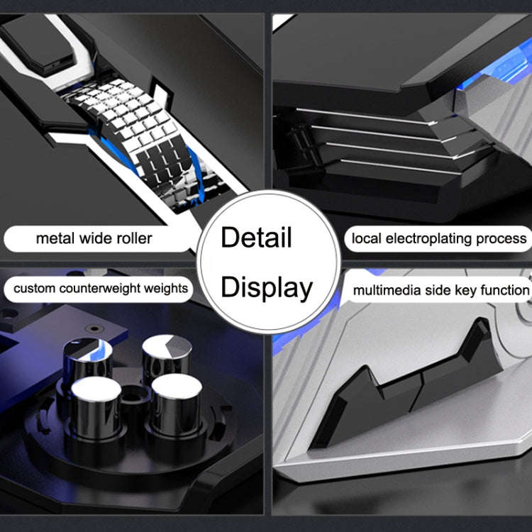K-Snake Q18 9 Keys 6400DPI Glowing Machine Wired Gaming Mouse, Cable Length: 1.5m(Black)