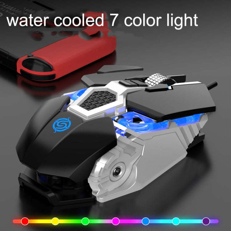 K-Snake Q18 9 Keys 6400DPI Glowing Machine Wired Gaming Mouse, Cable Length: 1.5m(Black)