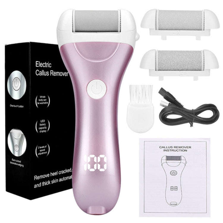 Electric Foot Grinder Digital Display USB Pedicure Peeling(Gold)