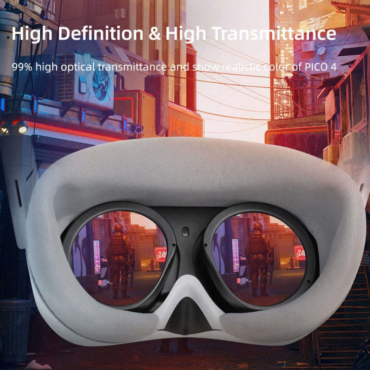 For PICO 4 VR Glasses 2 Pairs Lens Film + 2pcs Panel Film Set