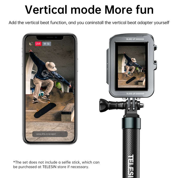 TELESIN Aluminium Alloy Frame Case For GoPro Hero11 Black / HERO10 Black / HERO9 Black ,Spec: Reg...