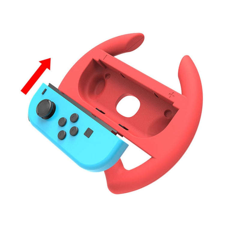 For Nintendo Switch IPLAY HBS-412 Gamepad Steering Wheel Gamepad Accessories(Red Blue)