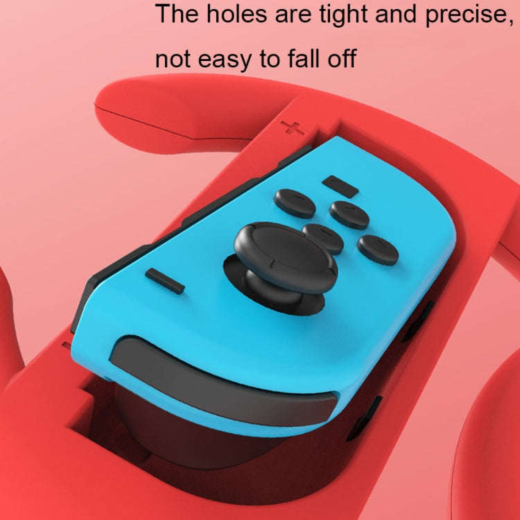 For Nintendo Switch IPLAY HBS-412 Gamepad Steering Wheel Gamepad Accessories(Red Blue)