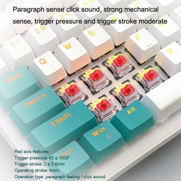 ZIYOU LANG  K3 100 Keys Game Glowing Wired Mechanical Keyboard, Cable Length: 1.5m, Style: Micro ...