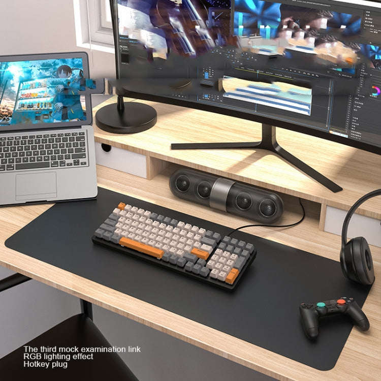 ZIYOU LANG  K3 100 Keys Game Glowing Wired Mechanical Keyboard, Cable Length: 1.5m, Style: Micro ...