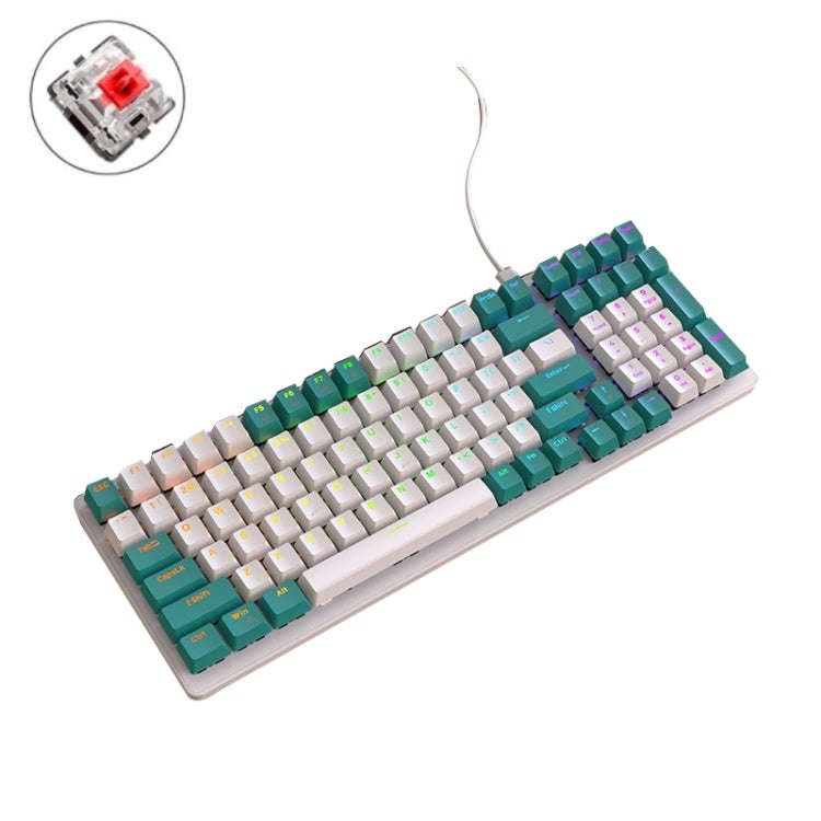 ZIYOU LANG  K3 100 Keys Game Glowing Wired Mechanical Keyboard, Cable Length: 1.5m, Style:  Water...