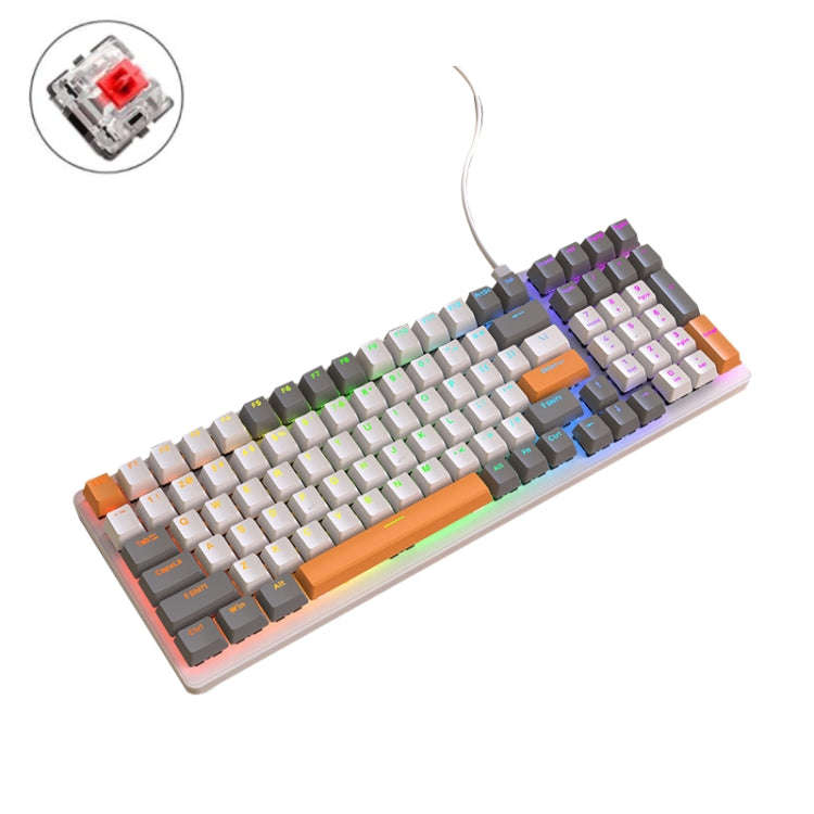 ZIYOU LANG  K3 100 Keys Game Glowing Wired Mechanical Keyboard, Cable Length: 1.5m, Style: Bee Ve...