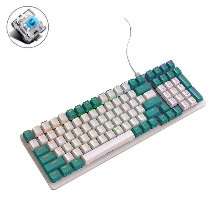 ZIYOU LANG  K3 100 Keys Game Glowing Wired Mechanical Keyboard, Cable Length: 1.5m, Style: Water ...
