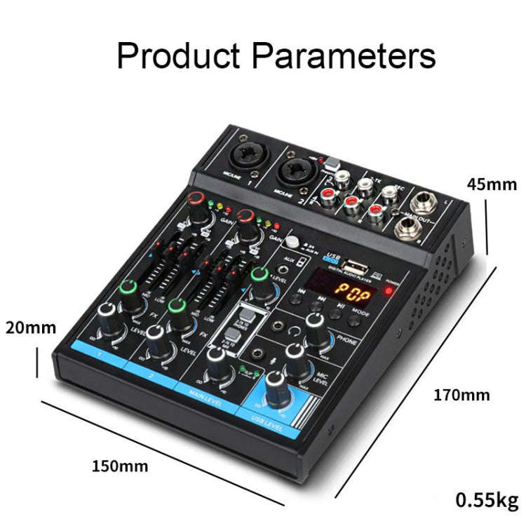 USB Balanced 4-ways Home Computer Recording Bluetooth Sound Card(M4)