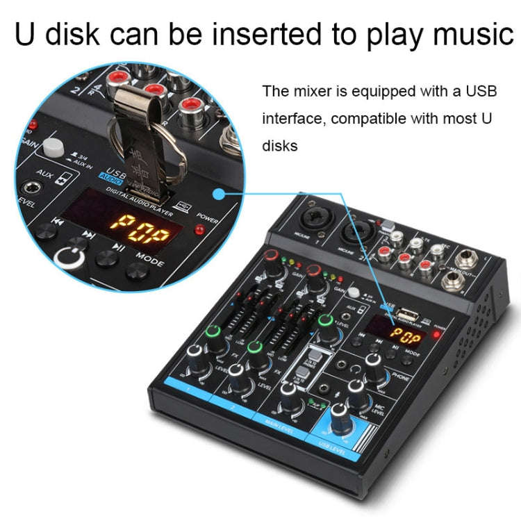 USB Balanced 4-ways Home Computer Recording Bluetooth Sound Card(M4)