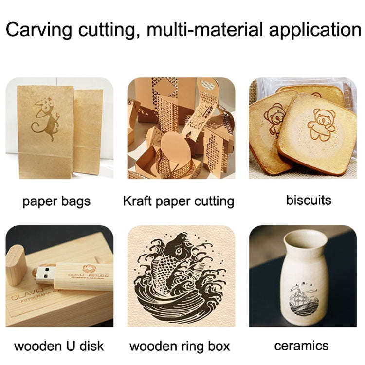 DAJA DJ7 7W Non-metal Laser Carvings Mini Marking Machine Can Cut Wood Board Paper Leather, US Plug