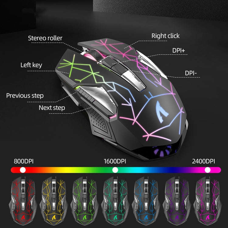 Attack Shark T3RGB RGB Luminous Wireless Keyboard And Mouse Set(Black)