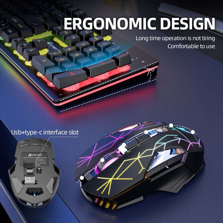 Attack Shark T3RGB RGB Luminous Wireless Keyboard And Mouse Set(Black)