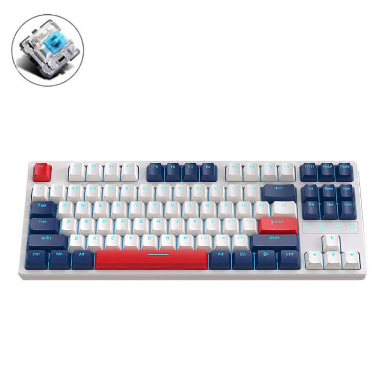 ZIYOU LANG K87 87-Keys Hot-Swappable Wired Mechanical Keyboard, Cable Length: 1.5m, Style: Green ...