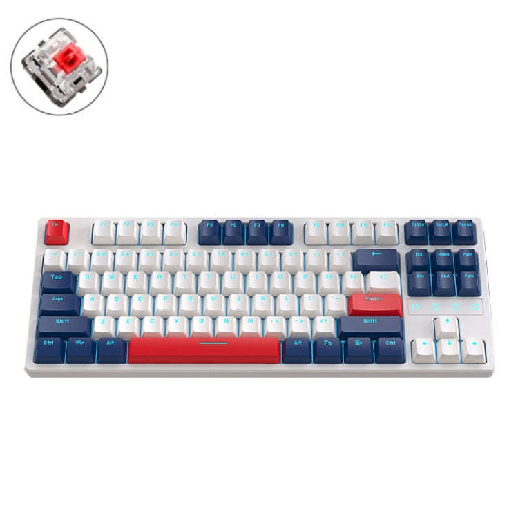 ZIYOU LANG K87 87-Keys Hot-Swappable Wired Mechanical Keyboard, Cable Length: 1.5m, Style: Red Sh...