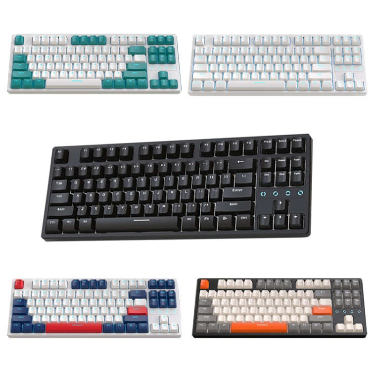 ZIYOU LANG K87 87-Keys Hot-Swappable Wired Mechanical Keyboard, Cable Length: 1.5m, Style: Red Sh...
