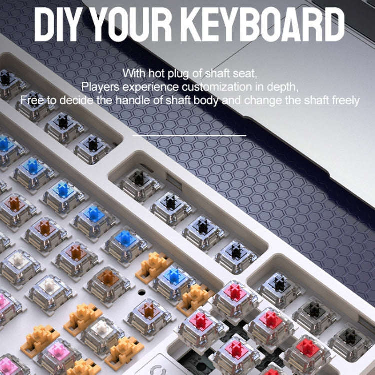 ZIYOU LANG K87 87-Keys Hot-Swappable Wired Mechanical Keyboard, Cable Length: 1.5m, Style: Red Sh...