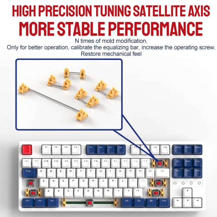 ZIYOU LANG K87 87-Keys Hot-Swappable Wired Mechanical Keyboard, Cable Length: 1.5m, Style: Red Sh...