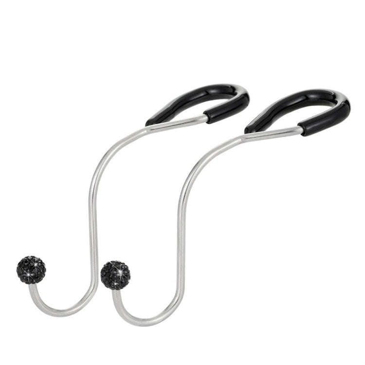 Multifunctional Car Seat Hooks With Diamond Inlay(Black)