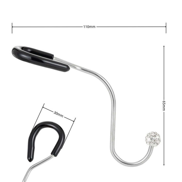Multifunctional Car Seat Hooks With Diamond Inlay(Black)