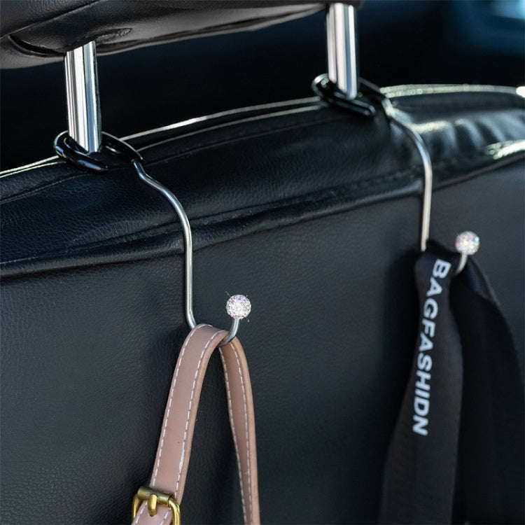 Multifunctional Car Seat Hooks With Diamond Inlay(Black)