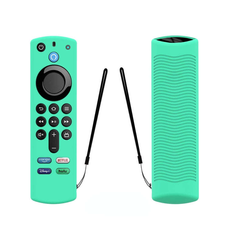 2 PCS Y27 For Alexa Voice Remote 3rd Gen Silicone Non-slip Protective Cover(Ice Blue)