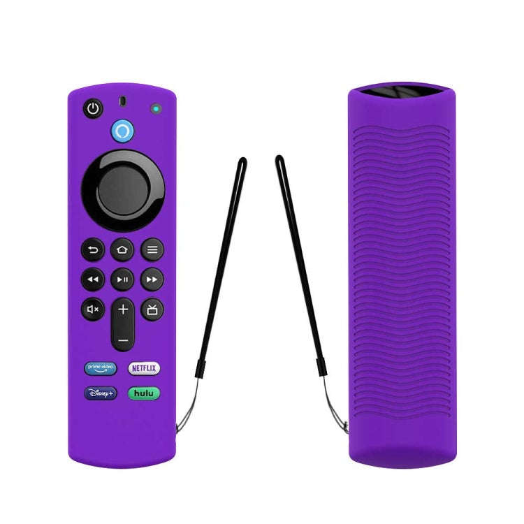 2 PCS Y27 For Alexa Voice Remote 3rd Gen Silicone Non-slip Protective Cover(Purple)