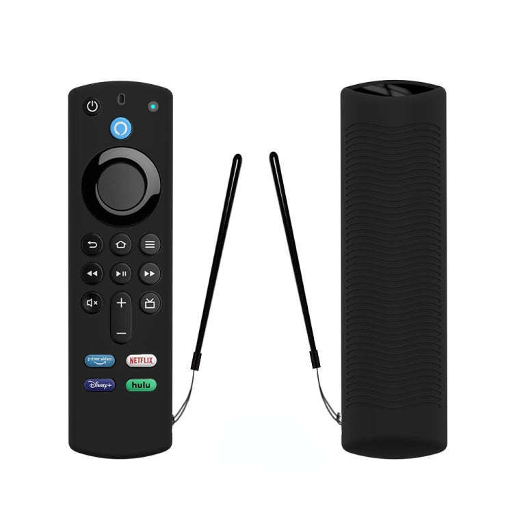 2 PCS Y27 For Alexa Voice Remote 3rd Gen Silicone Non-slip Protective Cover(Black)