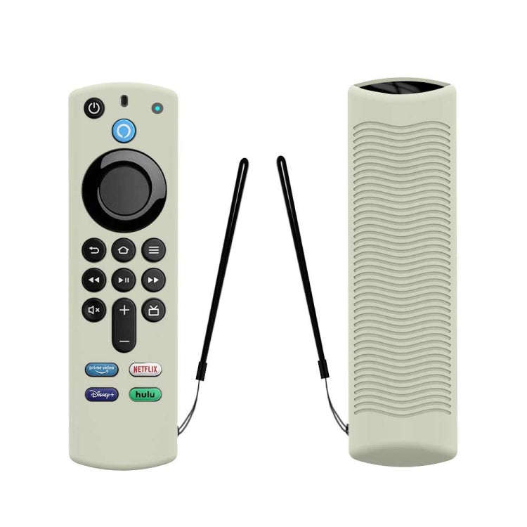 2 PCS Y27 For Alexa Voice Remote 3rd Gen Silicone Non-slip Protective Cover(Luminous Chantilly Gr...