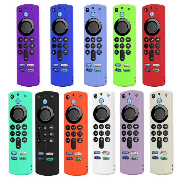 2 PCS Y27 For Alexa Voice Remote 3rd Gen Silicone Non-slip Protective Cover(Purple)