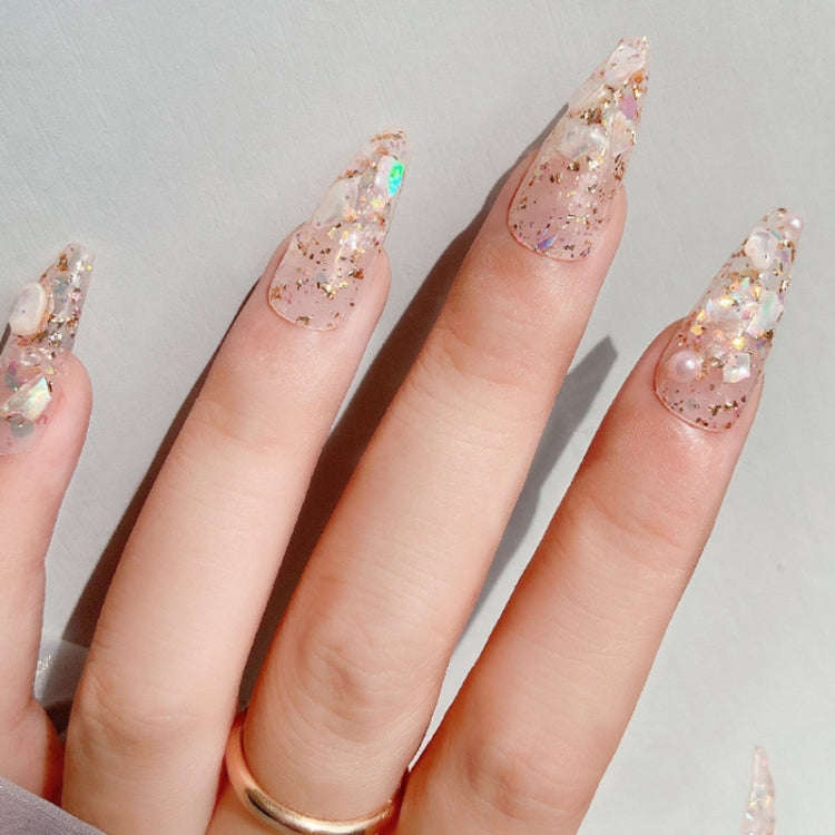 3 Boxes Nail Decorations Shell Sequins Nail Jewelry(01 Golden)