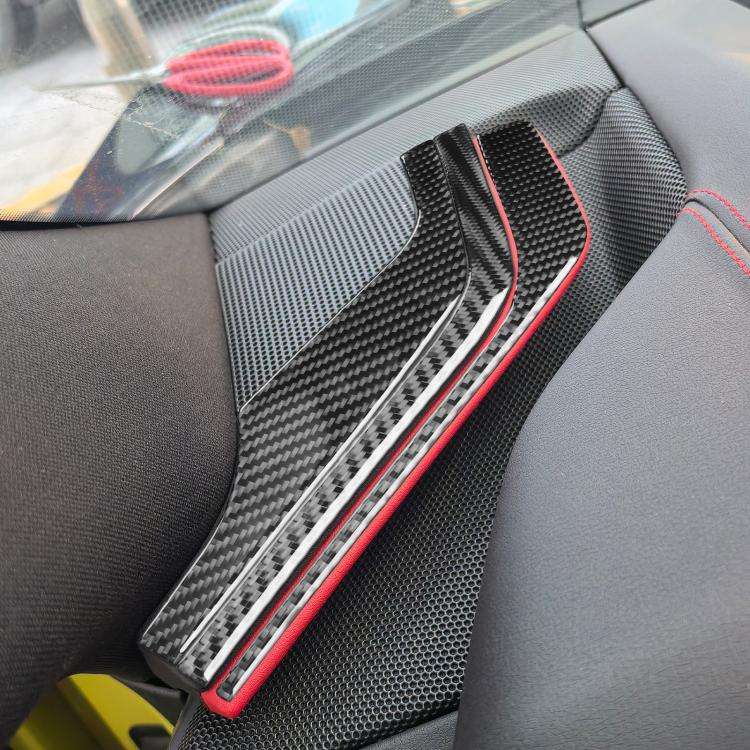For Chevrolet Corvette C8 6pcs /Set Inner A-Pillar Speaker Sticker(Black)