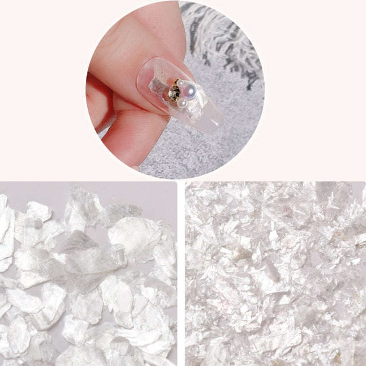 10 Boxes Velvet Shells Mica Piece Nail Stickers Nail Sequins Jewelry(01 Fragments)