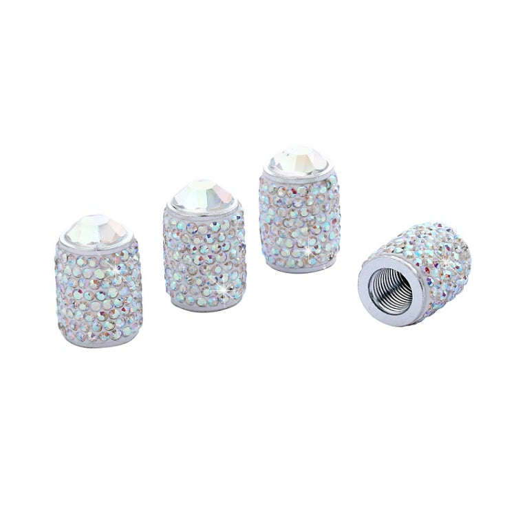 Car Tyre Aluminium Full Diamond Valve Cap With Seal(AB)